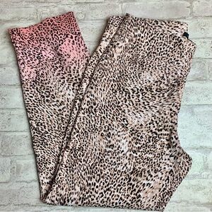 Zac & Rachel Stretch Pants Animal Leopard Print Pull On Tummy Control EUC 14😍